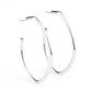 Rough It Up - Silver Hoop Earring