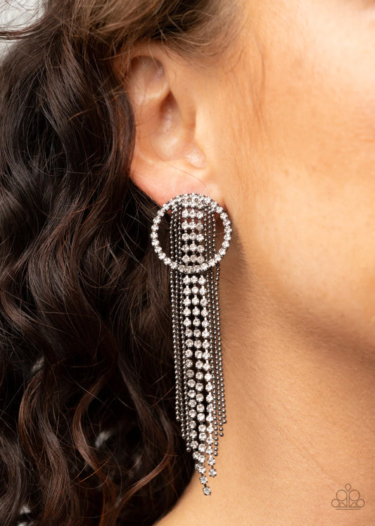 Dazzle by Default - Black Post Earring