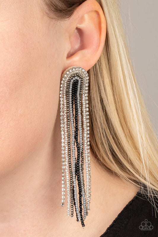 Let There BEAD Light - Black Post Earring