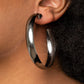 Kick 'Em To The CURVE - Black Hoop Earring