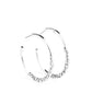 Imprinted Intensity - Silver Hoop Earring