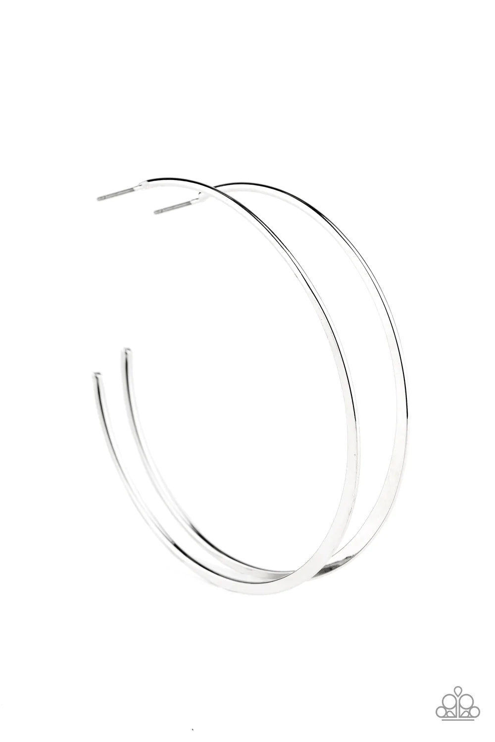 Don't Lose Your Edge - Silver Hoop Earring