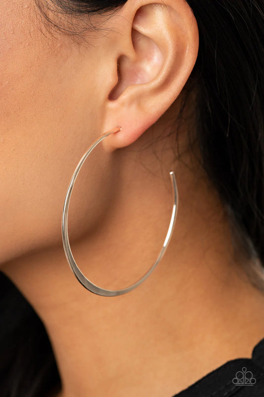Don't Lose Your Edge - Silver Hoop Earring