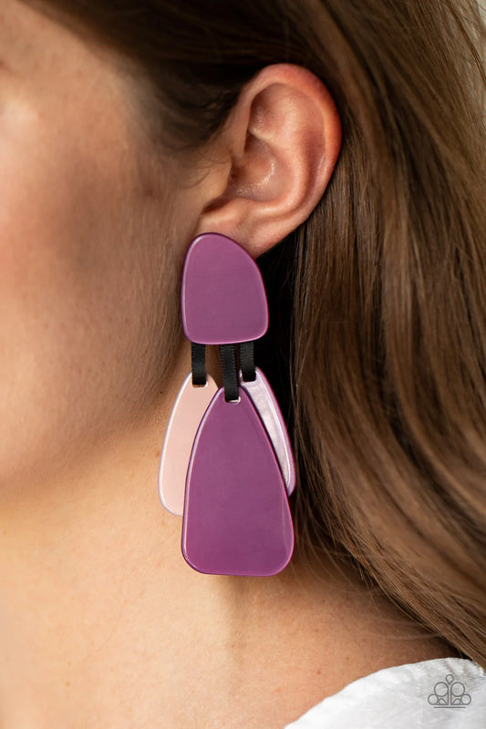 All FAUX One - Purple Post Earring