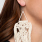 Modern Day Macrame - White Earring