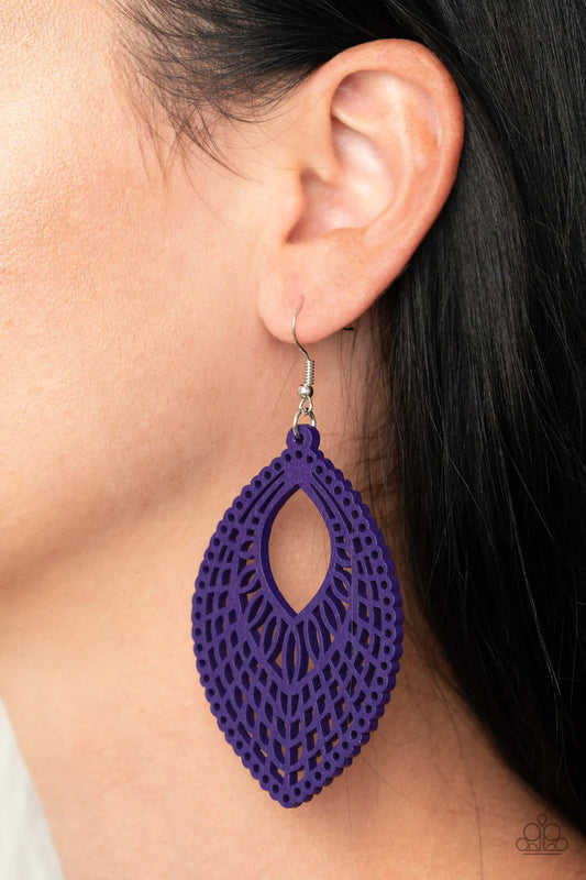 One Beach At A Time - Purple Earring