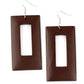 Totally Framed - Brown Earring