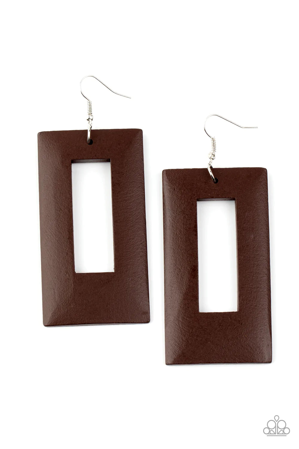 Totally Framed - Brown Earring