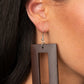 Totally Framed - Brown Earring