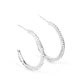 Don't Think Twice - White Hoop Earring