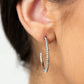 Don't Think Twice - White Hoop Earring