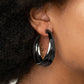 Colossal Curves - Black Hoop Earring