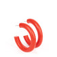 Woodsy Wonder - Red Hoop Earring