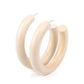 I WOOD Walk 500 Miles - White Hoop Earring