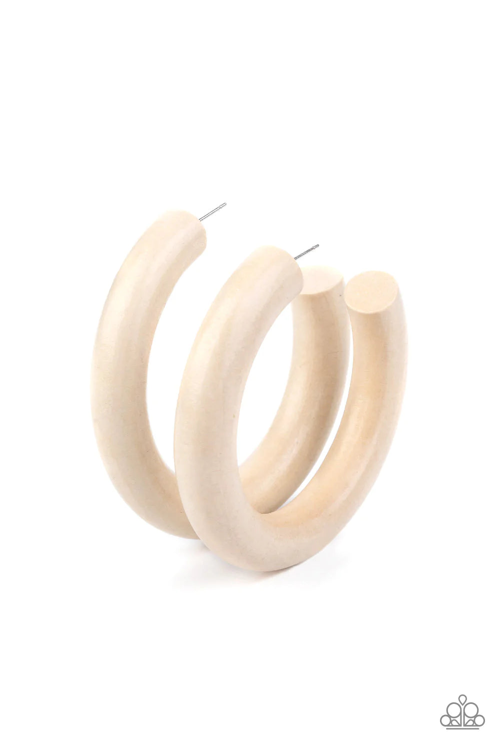 I WOOD Walk 500 Miles - White Hoop Earring