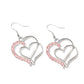 Double The Heartache - Pink Earring