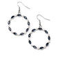 Crystal Circlets - Blue Earring