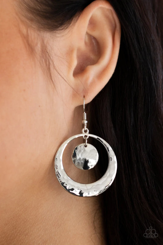 Rounded Radiance - Silver Earring