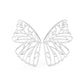 Butterfly Frills - Silver Post Earring