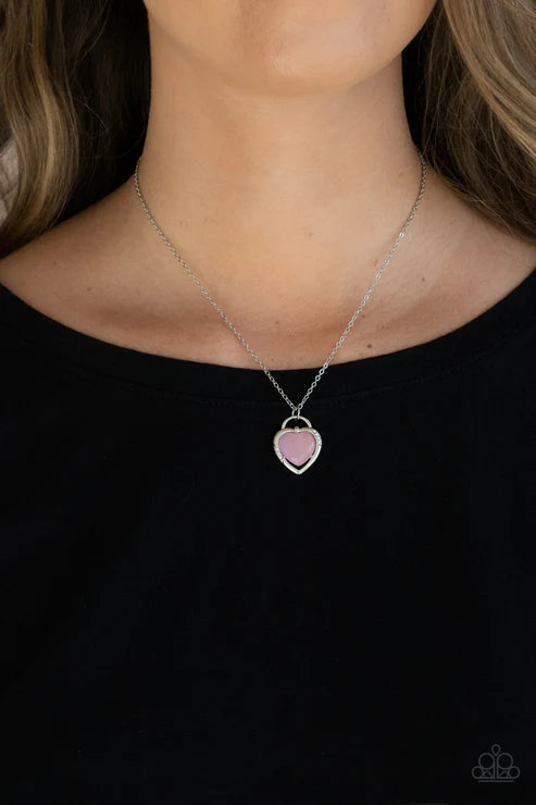 A Dream is a Wish Your Heart Makes - Pink Necklace