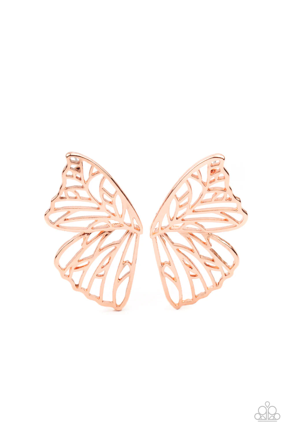 Butterfly Frills - Copper Post Earring