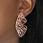 Butterfly Frills - Copper Post Earring