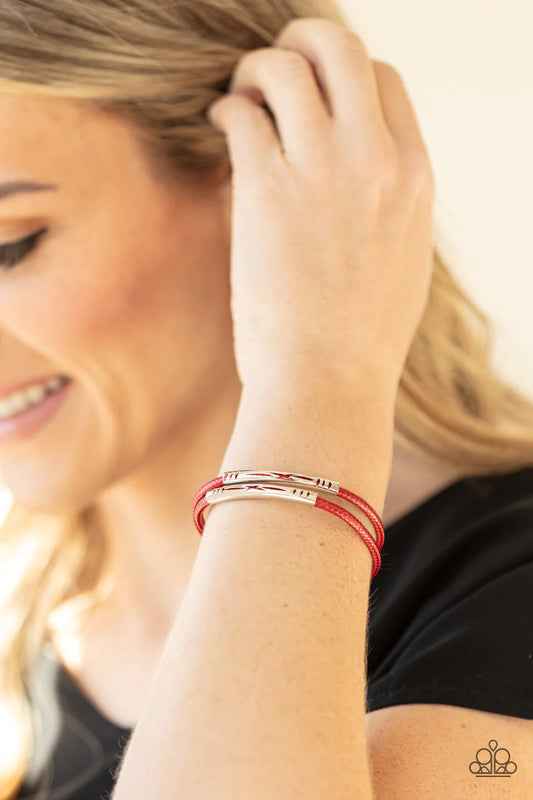 What a WANDER-ful World - Red Bracelet