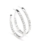 Borderline Brilliance - White Hoop Earring