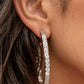 Borderline Brilliance - White Hoop Earring