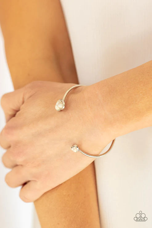 Romantically Rustic - White Bracelet