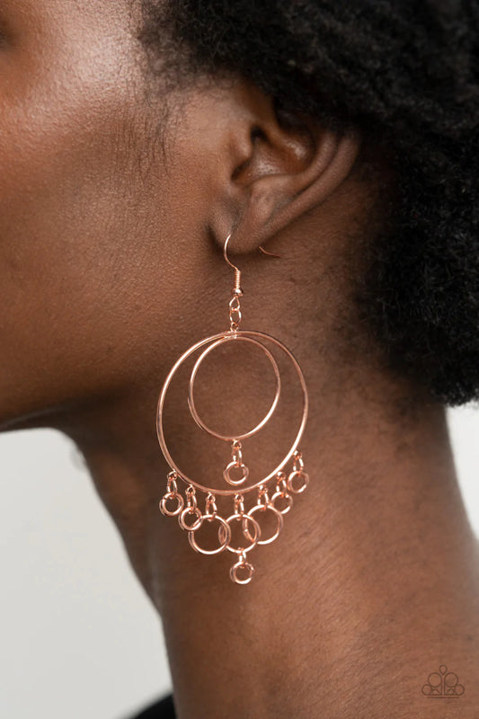 Roundabout Radiance - Copper Earring