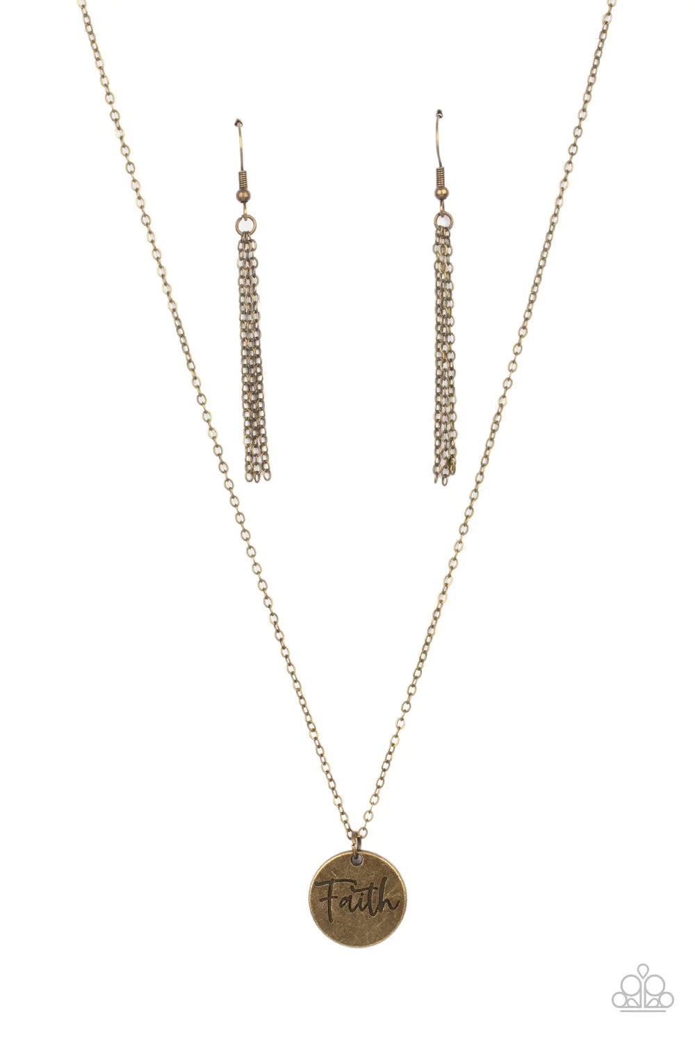 Choose Faith - Brass Necklace