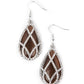 Crawling With Couture - Brown Earring