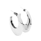 Going OVAL-board - Silver Hoop Earring