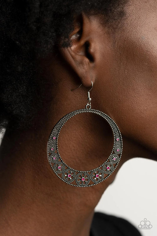 Bodaciously Blooming - Pink Earring