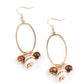 Gold Grotto - Brown Earring
