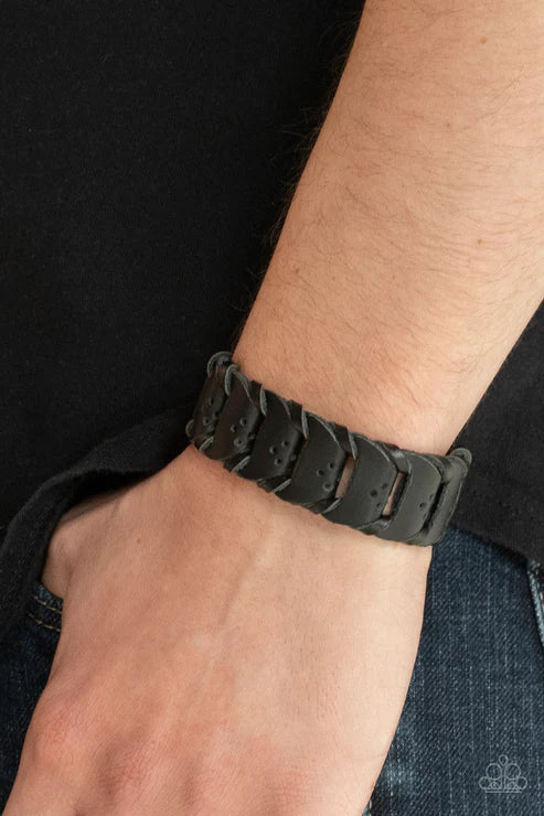 Knocked for a Loop - Black Urban Bracelet