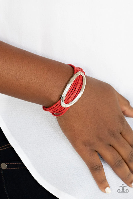 Corded Couture - Red Bracelet