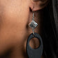 Retro Reveal - Black Earring