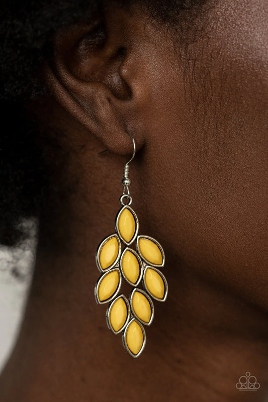 Flamboyant Foliage - Yellow Earring
