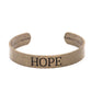 Hope Makes The World Go Round - Brass Bracelet