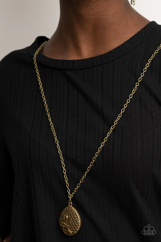 Wearable Wildflowers - Brass Necklace