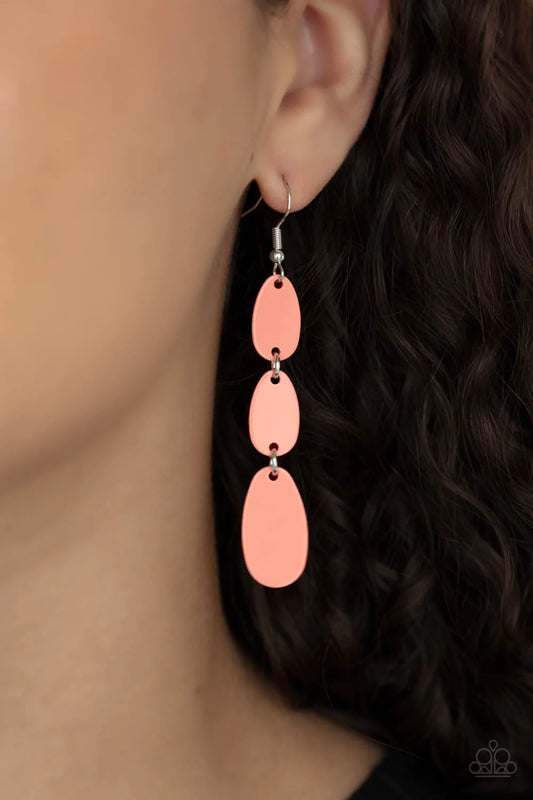 Rainbow Drops - Orange Earring