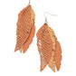 WINGING Off The Hook - Brown Earring