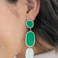 All Out Allure - Green Post Earring
