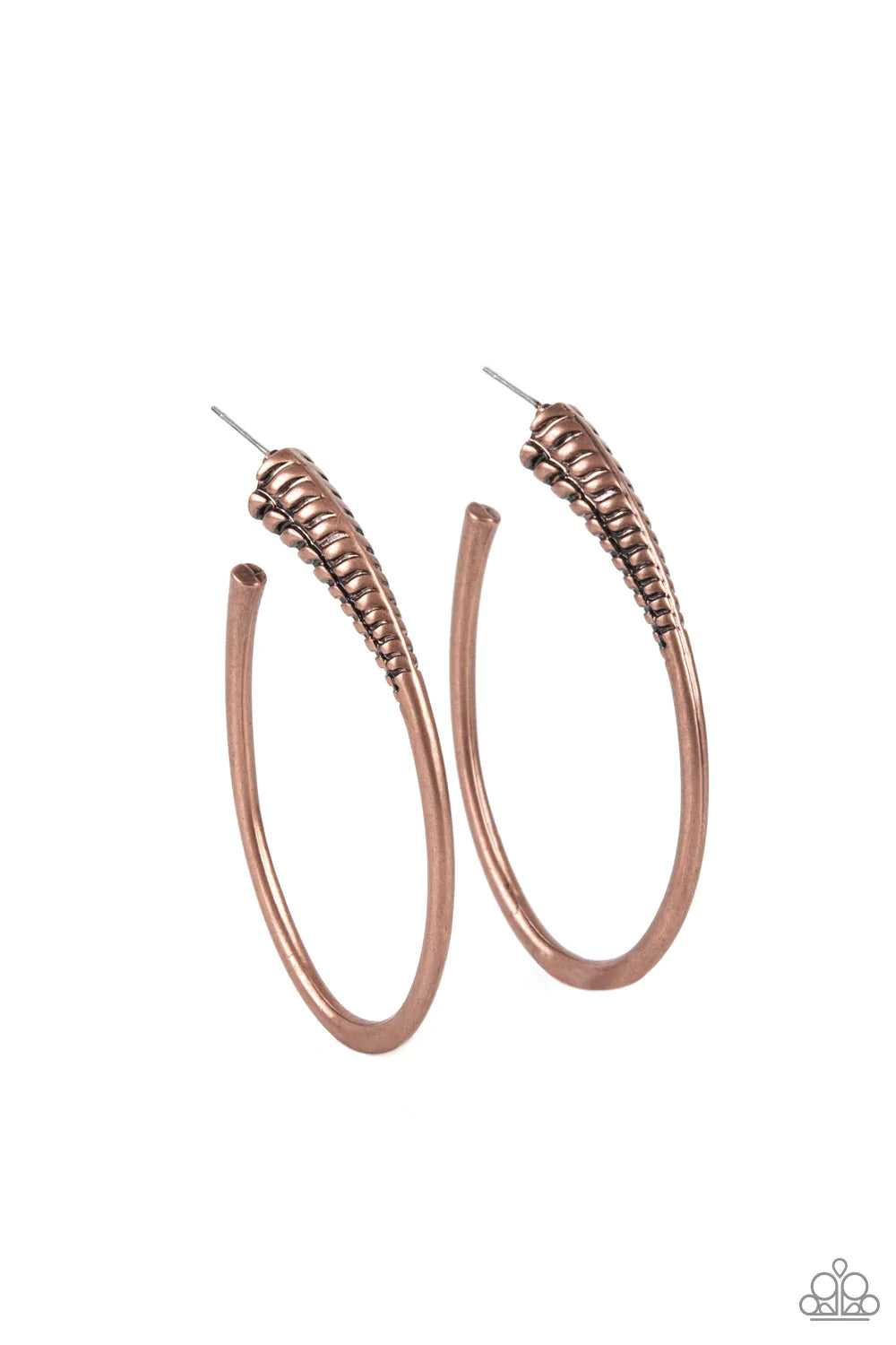 Fully Loaded - Copper Hoop Earring