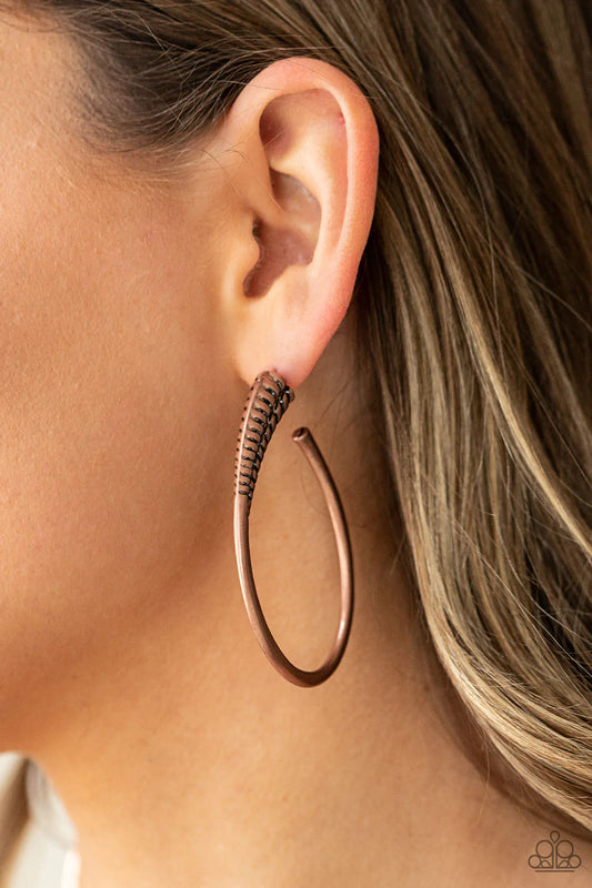 Fully Loaded - Copper Hoop Earring