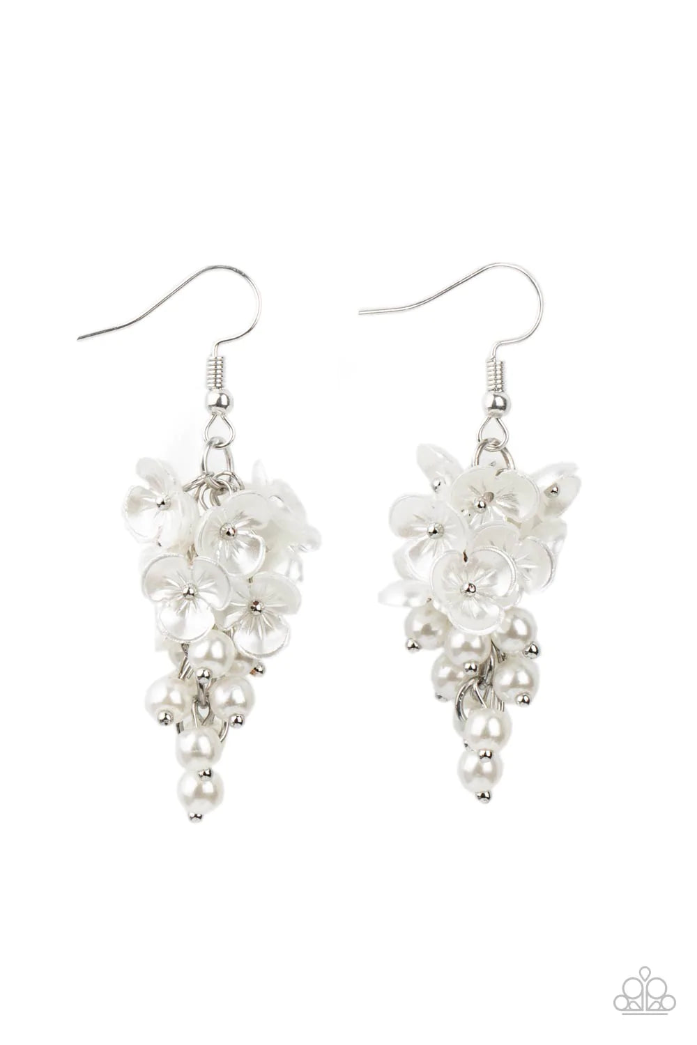 Bountiful Bouquets - White Earring