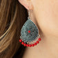 Blossoming Teardrops - Red Earring
