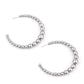 Glamour Graduate - Silver Hoop Earring